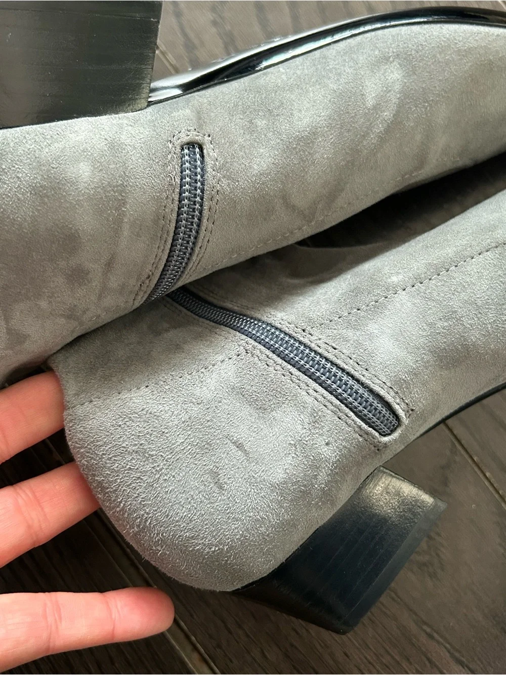 By Far OTK Boots in Gray 36